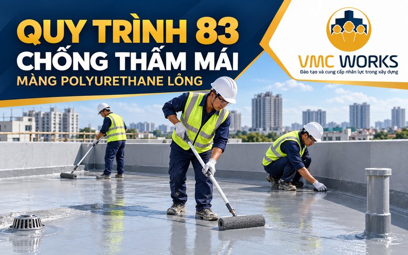 Quy trình 83 – Nghiệm thu chống thấm mái bằng màng polyurethane lỏng
