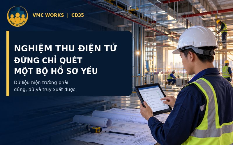 Nghiệm thu điện tử: đừng biến chuyển đổi số thành quét một bộ hồ sơ yếu
