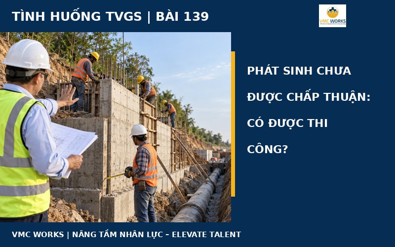 Tình huống TVGS 139: Phát sinh chưa được chấp thuận, có được thi công?