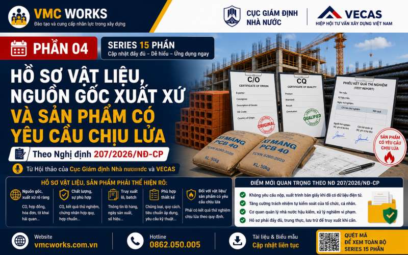 Hội thảo Cục Giám định Nhà nước và VECAS: Hồ sơ vật liệu, nguồn gốc xuất xứ và yêu cầu chịu lửa theo Nghị định 207