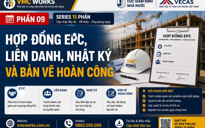 Trách nhiệm giám sát, nhật ký và hoàn công trong hợp đồng EPC và liên danh