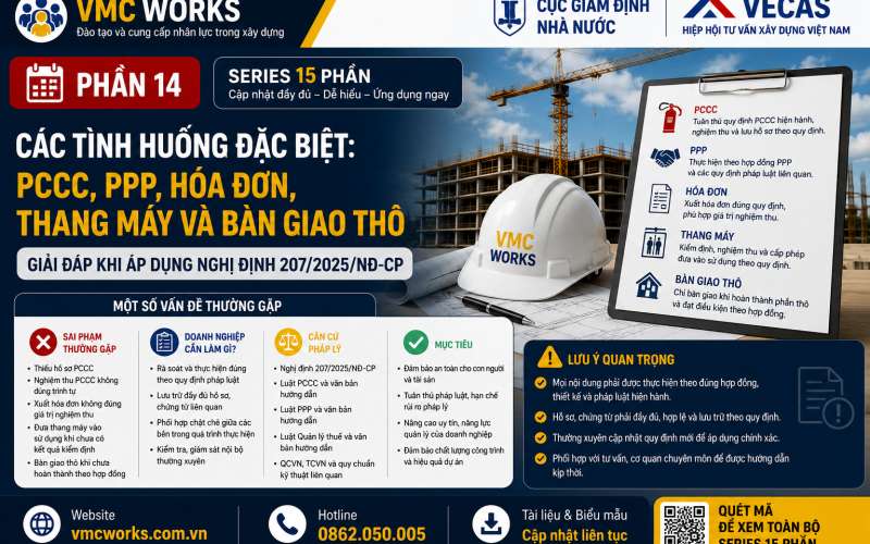 PCCC, PPP, hóa đơn, thang máy và bàn giao thô: Áp dụng Nghị định 207/2026/NĐ-CP thế nào?