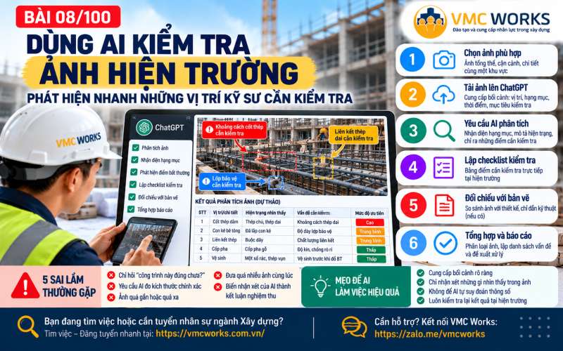 Bài 08/100 – Dùng AI kiểm tra ảnh hiện trường: Phát hiện nhanh những vị trí kỹ sư cần kiểm tra