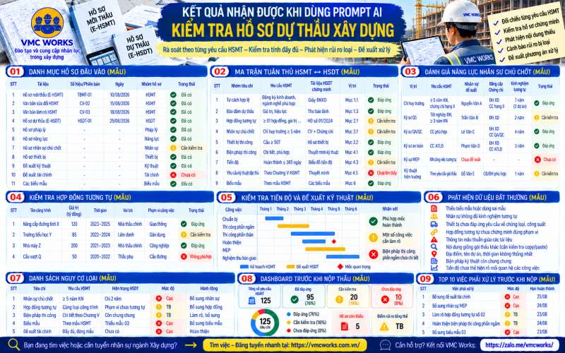 Bài 23 – Prompt AI kiểm tra hồ sơ dự thầu xây dựng trước khi nộp